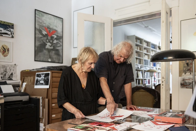 Marieluise Schaum, Bernd Frank, Grafiker an der Volksbühne Berlin Marieluise Schaum, Bernd Frank, Grafiker an der Volksbühne Berlin